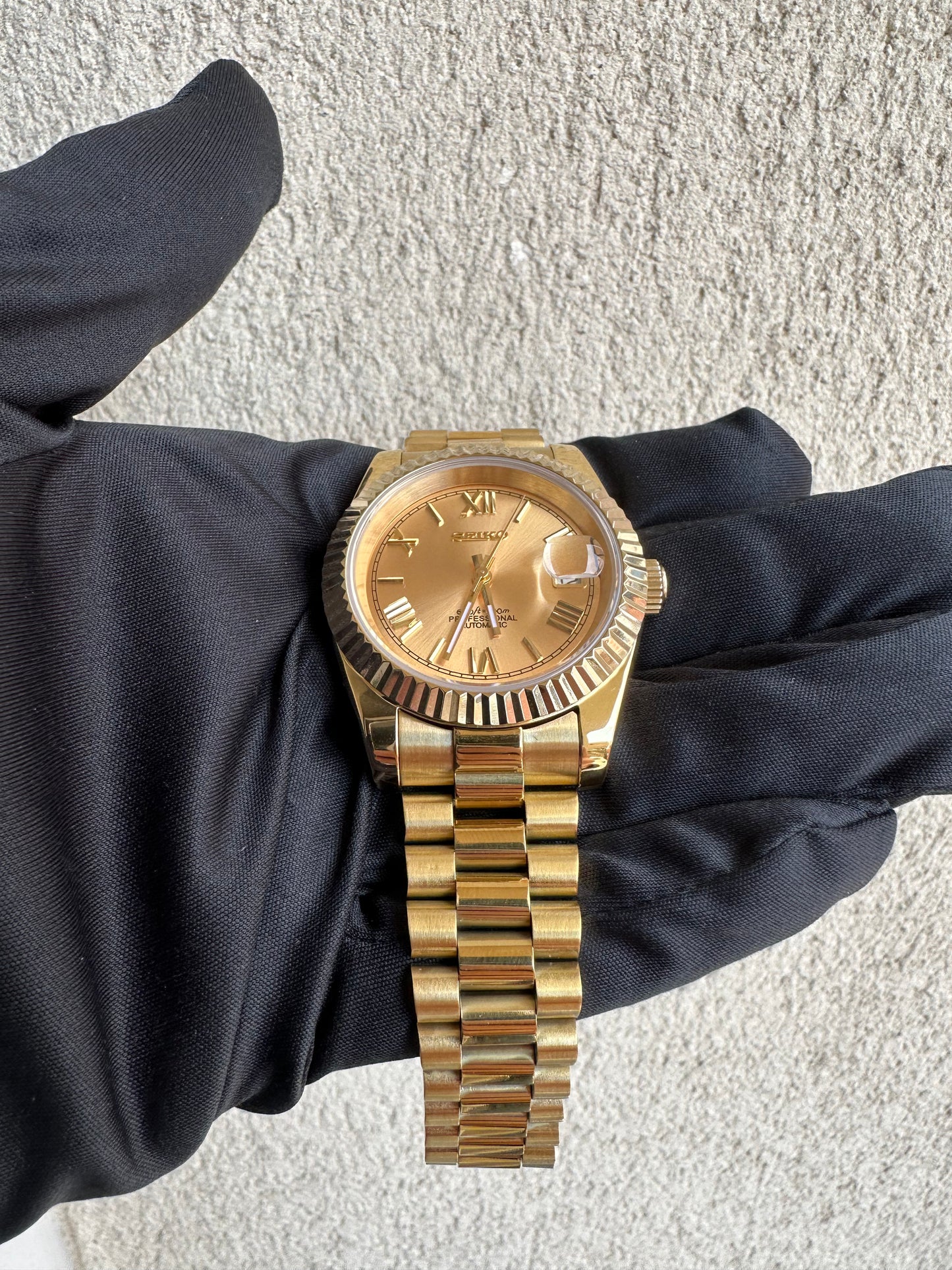 CP Seiko DJ President Gold PVD Roman Dial