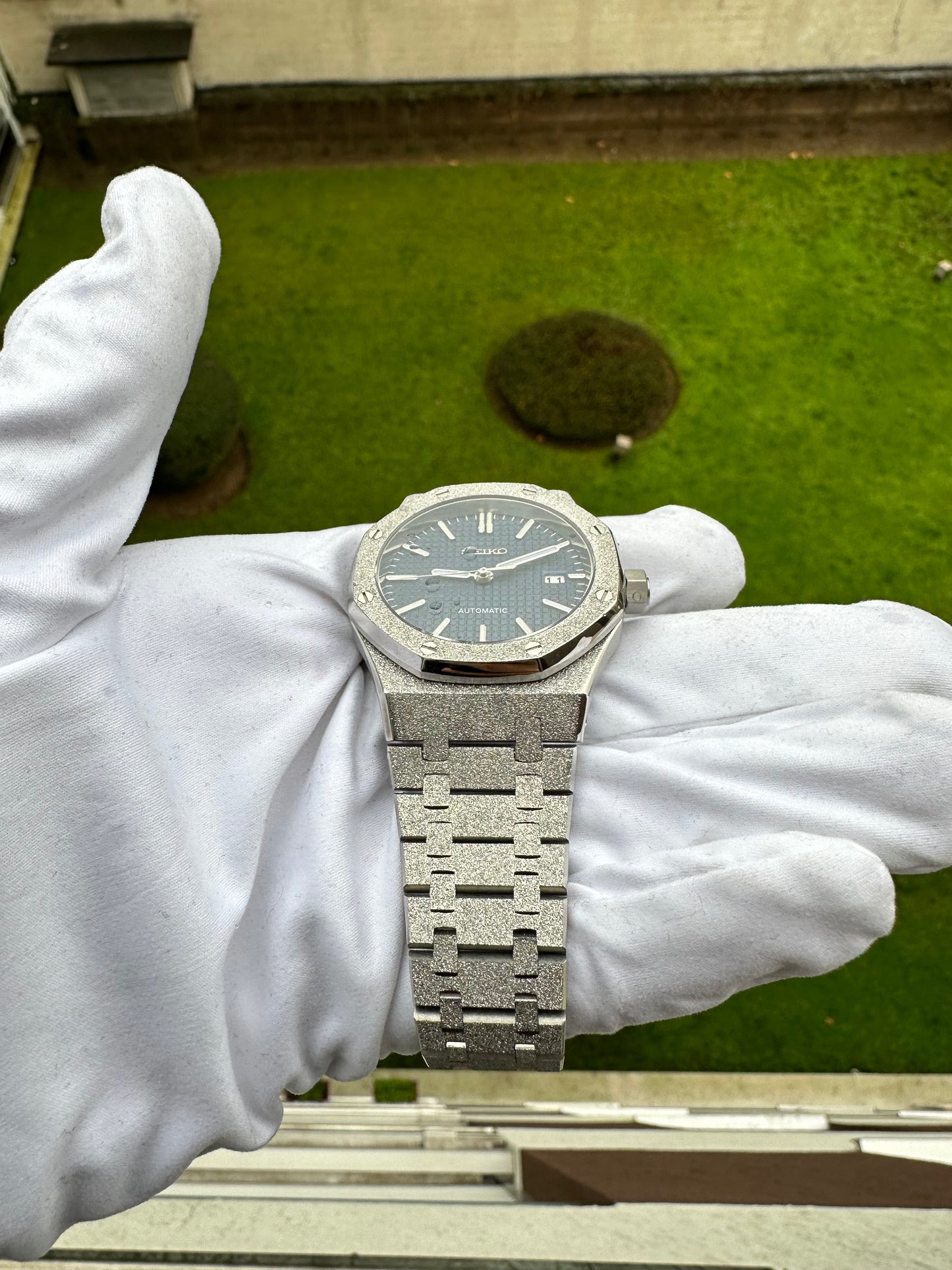 CP Seiko Frosted Blue Tapisserie Dial 41mm