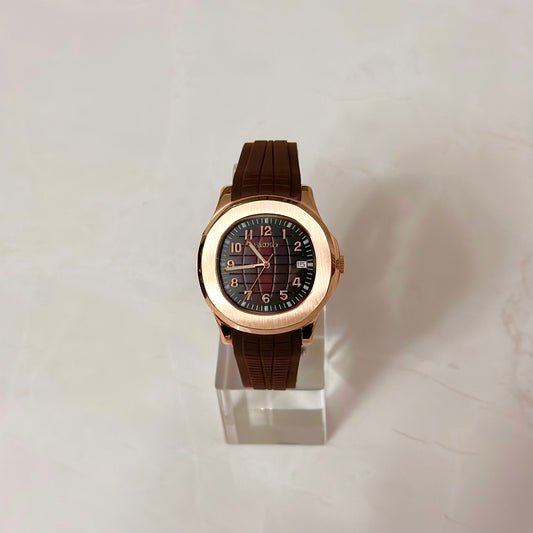 Seikonaut Or Rose PVD Marron Chocolat